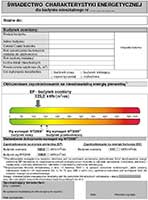 Świadectwo charakterystyki energetycznej